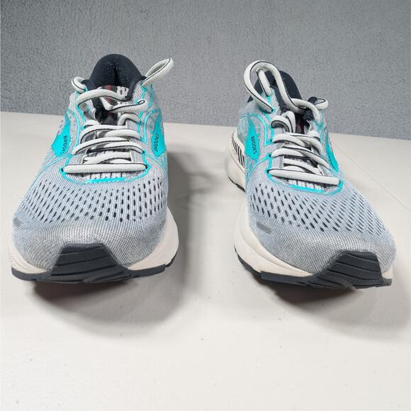 Brooks Adrenaline Shoes Women’s Size 8 Blue Gray Aqua Walking Running - Picture 3 of 9